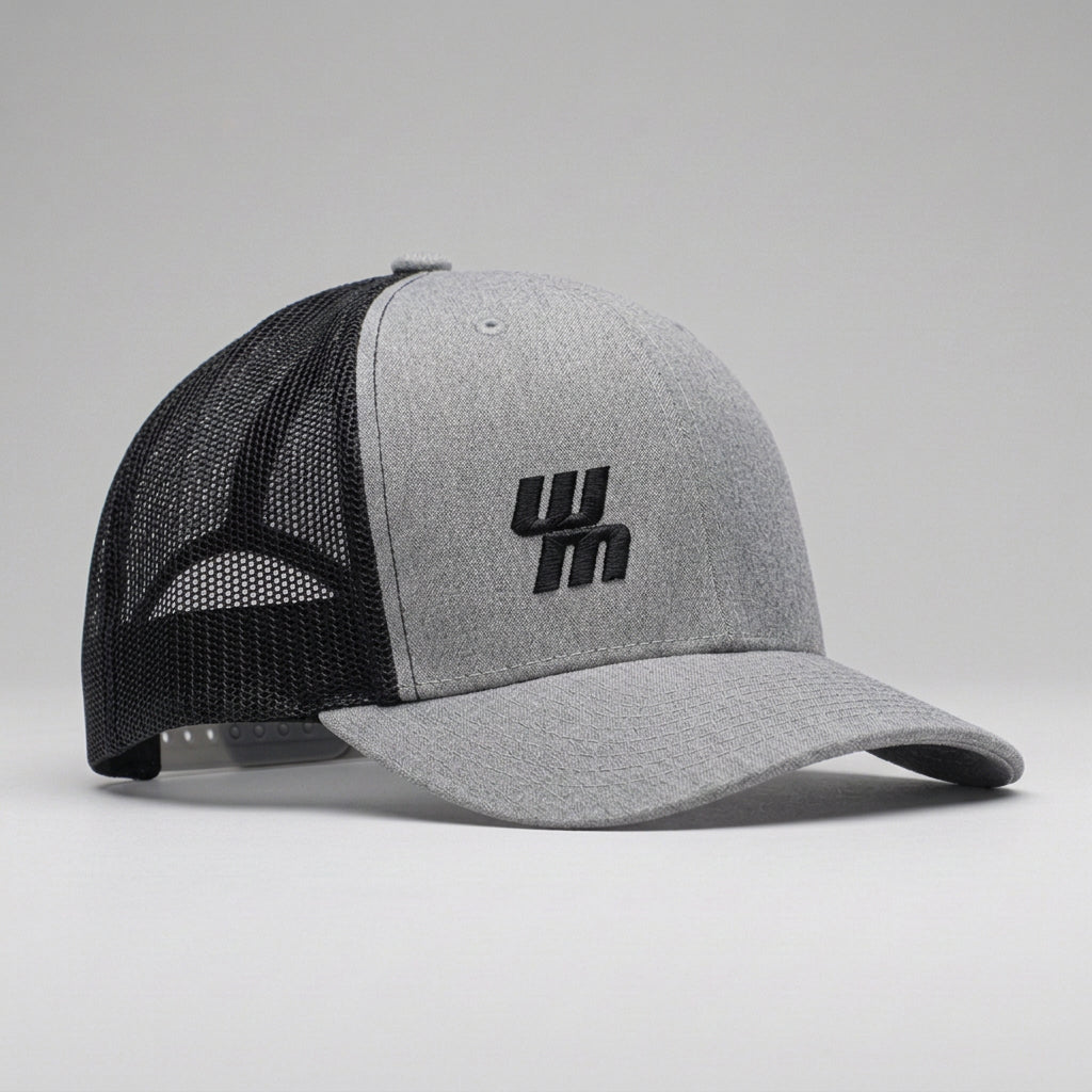 Casquette Western Motors TRUCKER grise et noire