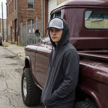 Casquette Western Motors TRUCKER grise et blanche