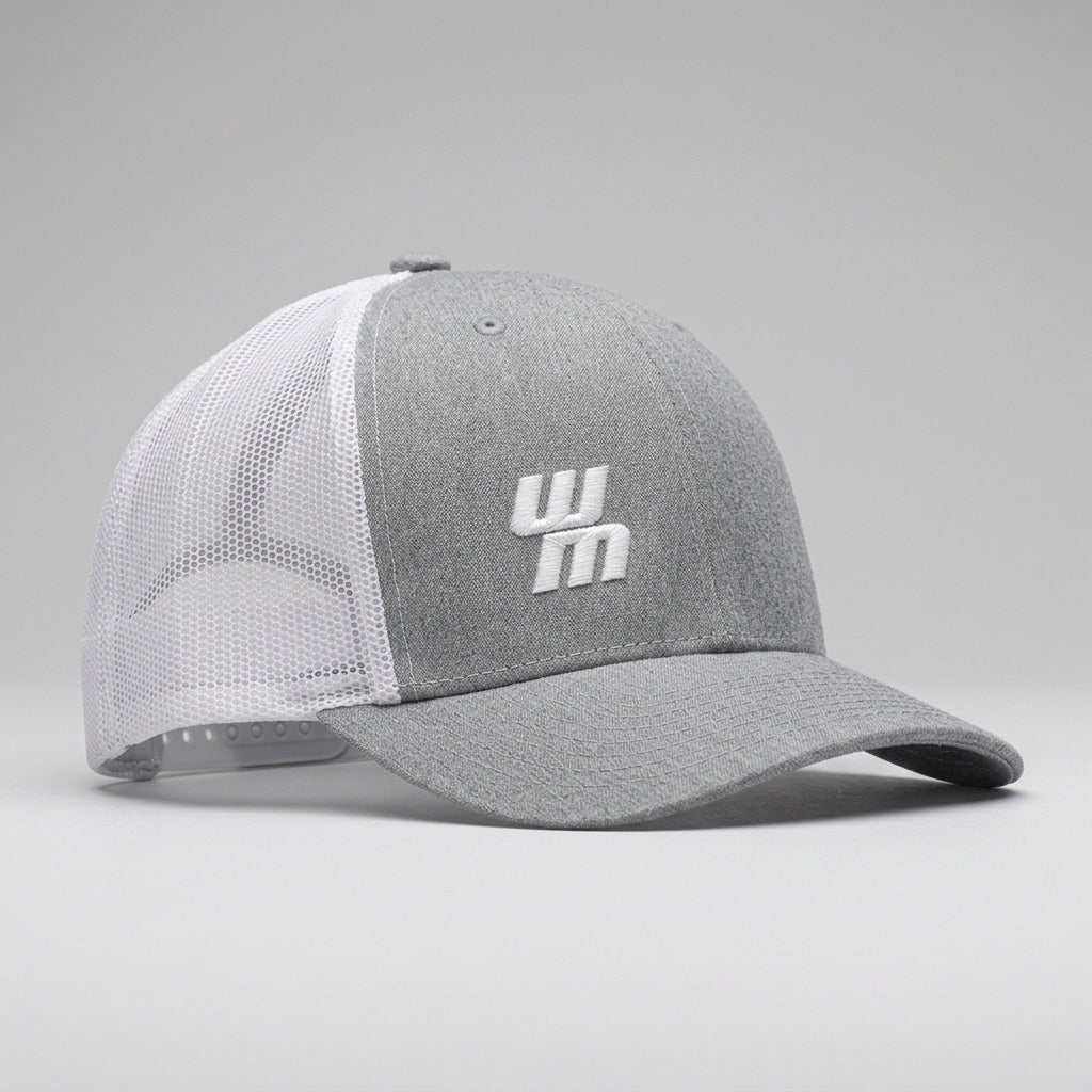 Casquette Western Motors TRUCKER grise et blanche