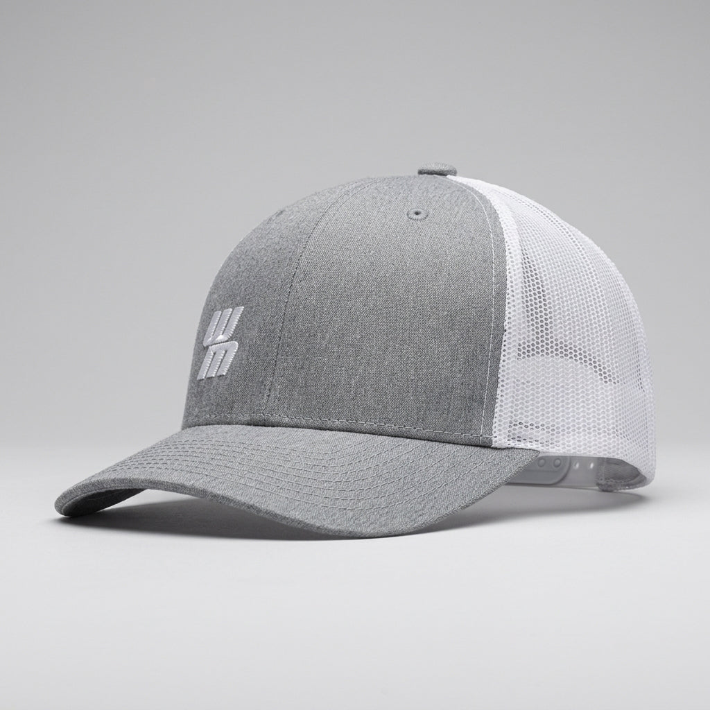 Casquette Western Motors TRUCKER grise et blanche